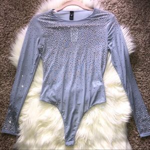 Light Blue Sparkly Bodysuit